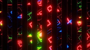 VJ Loop animation of red running lines.