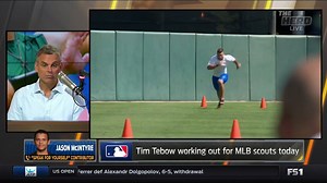 Straight from the Tim Tebow workout, Jason McIntyre 100% buys Tebow the baseball player. #TheHerd | The Herd