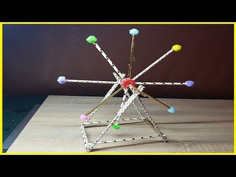 How To Make Mini London Eye From Cardboard Straw || Easy Crafts