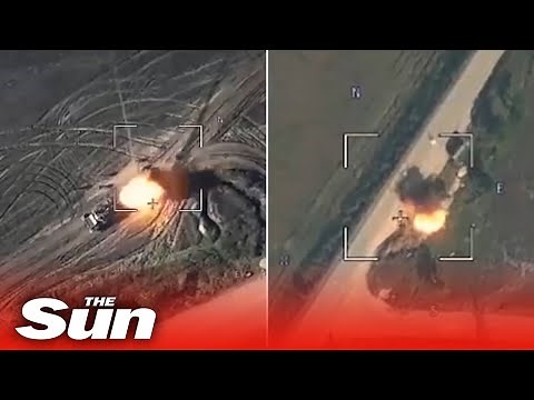 Russia destroys Ukrainian tanks and weapons with kamikaze drones