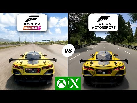 Forza Horizon 5 VS Forza Motorsport | Xbox Series X | GT Cars Sounds and Graphics Comparison 4K60