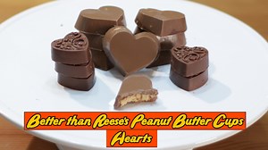 How to make peanut butter cups - easy heart shaped better than Reese's peanut butter cups recipe