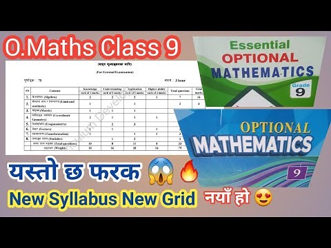 🔴Specification Grid 2082🔥 || Optional Mathematics|| New curriculum of class 9 #class9math #grid 🙏❣️
