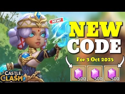 NEW CASTLE CLASH SECRET CODE 3 OCTOBER 2025 || CASTLE CLASH CODES 2025
