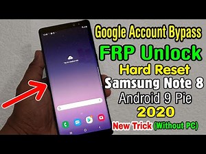 METHOD:-2║Samsung Note 8 (SM N950) Hard Reset & FRP Bypass 2020┃No SIM PIN Lock║No APK Install_NO PC