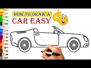 How to draw a car very easy learn drawing car simple step by step HD drawing video tutorials