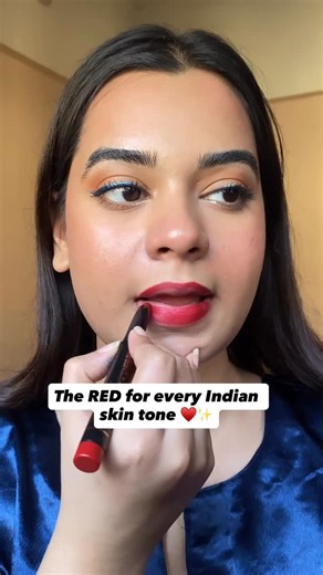 Naazneen Saiyed on Instagram: "Comment for link 🔗 . lipstick, cool toned red lipstick, pilgrim lipstick, pligrim lip crayon, transperproof glossy lipstick, brown shade, spanish collection, shades of brown, brown lipstick swatch reel, instareel, explore, fyp, trending reels, Mac Red Lipstick, Transfer proof lipstick, smudge proof lipstick, red lipstick, Mac lipstick, Trending Instagram, maroon mistress, red lipstick, cool toned red, red for every indian skin tone, red lipstick for brown skin, 30
