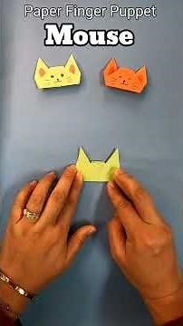 How to make a Paper Finger Puppet Mouse | Very Easy Paper Mouse #papercraft #shorts