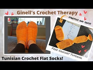 Tunisian Crochet Flat Socks