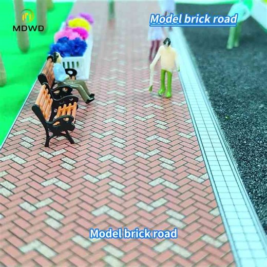 Model Floor Tiles Staggered Brick Sand Table Model Materials DIY Train Platform Model Miniature Model