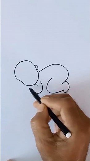 How to Draw a Easy Sleeping Baby Sketch #shorts #youtubeshorts #baby