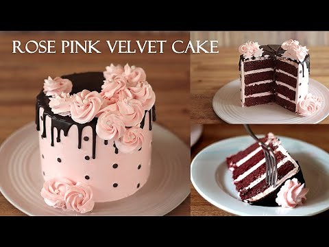 4 Layer Rose Pink Velvet Cake Recipe | For Mother's Day and Anniversary | Very fluffy and moist