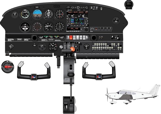 Amazon.com: Piper PA-28 151/161 Warrior II - Póster de entrenamiento de cabina convencional, instrumentos de alto detalle, controles de avión, póster fotográfico para entusiastas de los aviones, 24 x 36 pulgadas : Hogar y Cocina