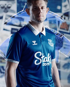 The collar is back! 🤌 Our 2023/24 hummel home kit is available now! 🔵 ⬇️ | Everton Football Club