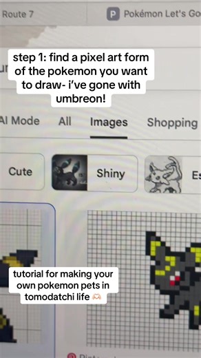 tutorial for the pokemon pets in tomodatchi life!! #fyp #pokemon #tomodatchilife #gamer #pixelart