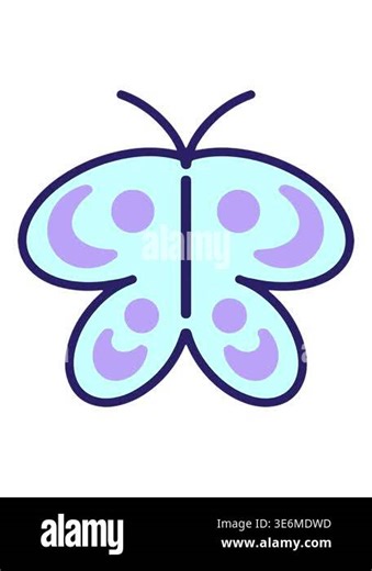 shaking motion animation of simple but cute butterfly drawing Stock Video Footage - Alamy