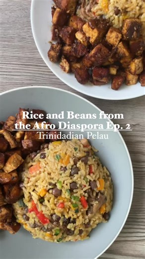 Vegan trini pelau. Full recipe on Instagram #vegan #fyp
