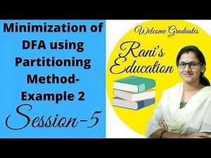 FLAT | Minimization of DFA using Partitioning Method-Example 2