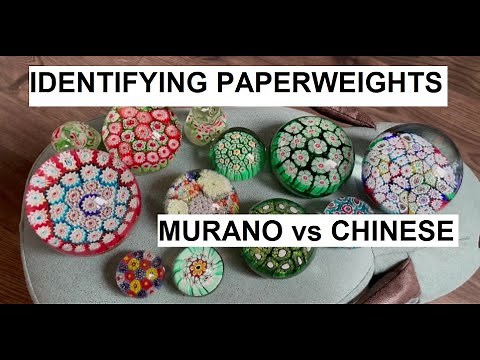 How to ID Paperweights 2- Murano vs Chinese Millefiori
