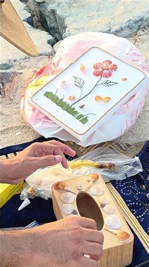 Handmade Art by the Sea 🌊 Shell Craft Process