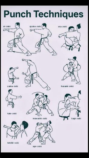 Punching techniques of Karate 🥋🥋🥋💯🥋💯🥋💯