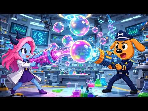 Bubble Battle in the Lab🧪🌈| The Science of Fun! | Sheriff Labrador Funny Animation