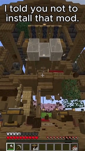 I told you not to install that mod #minecraft #gaming #minecraftmemes