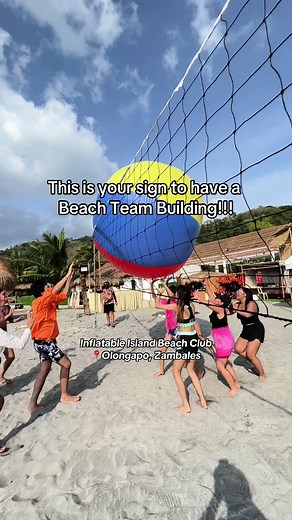 Beach Team Building at Inflatable Island Beach Club