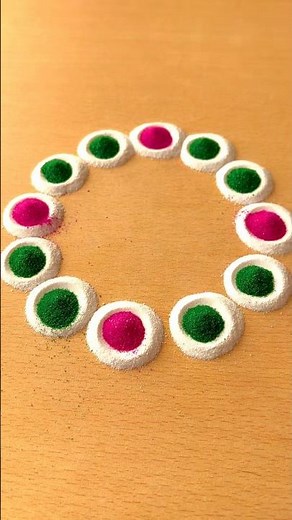 Simple Rangoli | Satisfying Rangoli | Easy Rangoli Tips and Tricks | ASMR #rangoli #satisfying #asmr