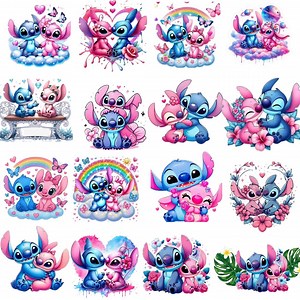 Stitch Watercolor PNG Bundle, Lilo & Stitch Cartoon Designs (digital Download) - Etsy