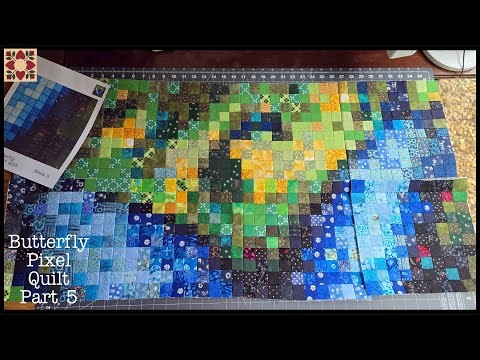 Butterfly Pixel Quilt Sew Along - Part 5 - Free Pattern by Lisa Capen Quilts