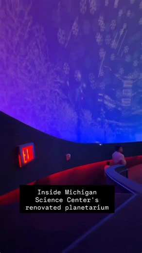 A quick look inside Michigan Science Center’s renovated planetarium! The planetarium now features 8K digital projection technology. 🎥 @evansery #science #michigan #michigansciencecenter #planetarium | WXYZ-TV Channel 7