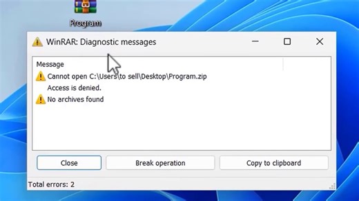 Fix WinRAR Diagnostic Messages Error on Windows 11/10/8/7 – Step-by-Step Guide ✅