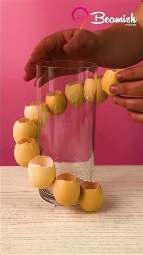 Egg Shells Candle Decor #creative #eggshells #candle #trick