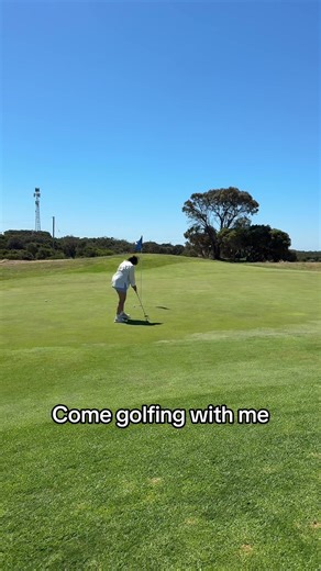 Come with me to play a round of golf with my bad af dog 😂 #golf #thedunes #golfing #saturday #comewithme