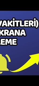 Namaz Vakitleri Ana Ekrana Nasıl Eklenir ? / Kilit Ekranında Namaz Vakitleri Gösterme Ayarlama ?