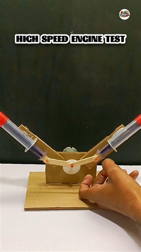 High Speed Dual Piston Engine Spinning a Wheel at Full Power