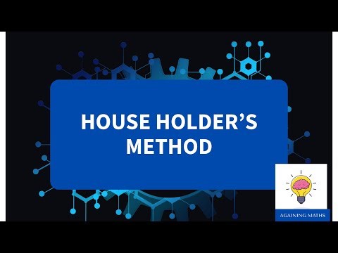 House holder's Method to tri diagonal matrix