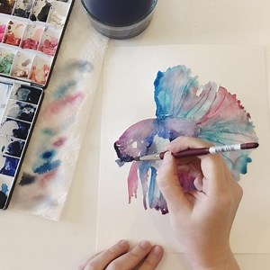 20K views · 796 reactions | Did you know male bettas are devoted fathers? They fiercely protect their babies from predators. Learn more facts about betta fish while Kelsey McNatt brings this beautiful betta illustration to life  | PETA (People for the Ethical Treatment of Animals) | Facebook