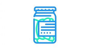 소금에 절인 오이 통조림 식품색 아이콘 애니메이션