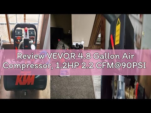 Review VEVOR 4.8 Gallon Air Compressor, 1.2HP 2.2 CFM@90PSI Oil Free Air Compressor Tank & Max. 116P