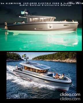 16m Aluminium Motor Yacht Outboards Architecture & Design Andrei Rochian