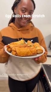 2.2M views · 29K reactions | Full Egg Rolls Recipe from scratch including the wrapper .. easy but so boring to make  but so delicious!!! 襤 #eggrolls #springrolls #instagood #reel #reels #foodies #food #foodie #fblifestyle | Chef Nyasha Mangwiro | Facebook