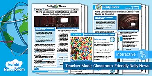 Daily NewsRoom Pack - Lockdown Roadmap Step 3 - KS2 Reading Comprehension (ages 7-11)