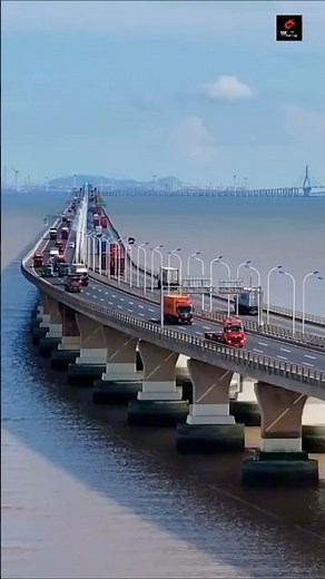 Donghai Bridge: China’s 32km Sea Crossing Marvel. #shorts #travel #amazingchina