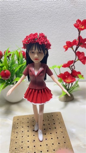 DIY making beautiful girl doll🧑‍🦰🧑‍🦰very lovely clay crafts❤️🎆🎆#shorts ##claydoll #youtubeshorts