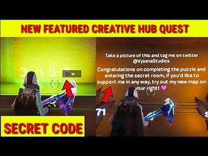 How to Open the Secret Room in Fortnite Creative (Secret Code) - Fortnite new Creative Hub Quest!
