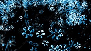 blue snow flake particle animation