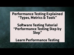 Performance Testing in Software Engineering | Types, Metrics, Tools & Examples Explained