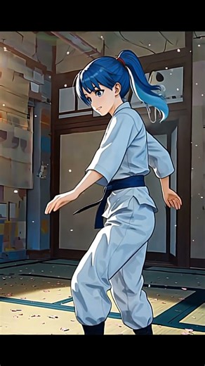 Junge Kämpferin im Judoanzug 🥋 | Local AI Anime (Wan2.2)